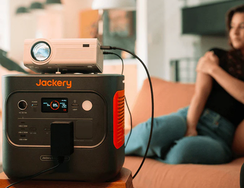 Estación de energía carga proyector