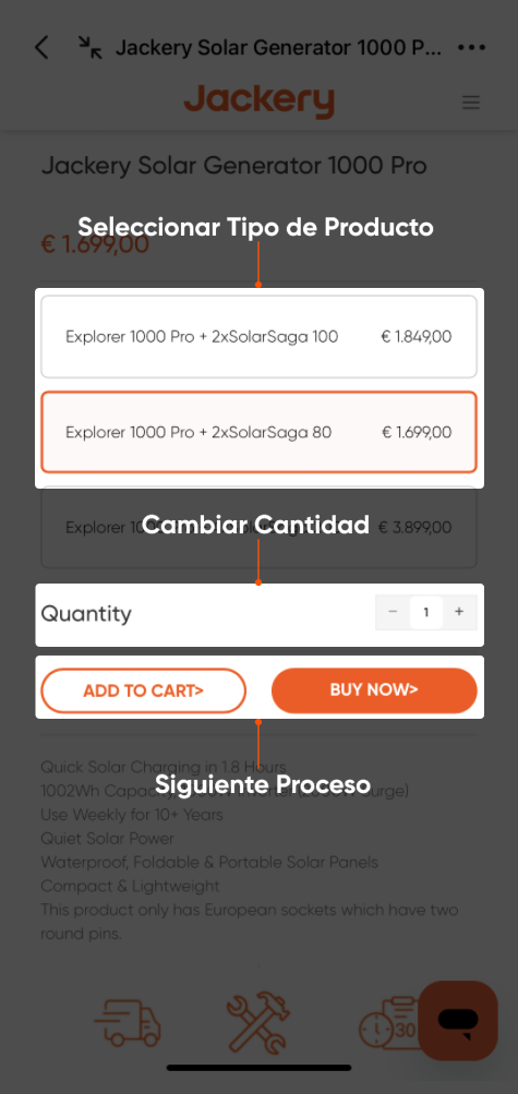 Selección de producto