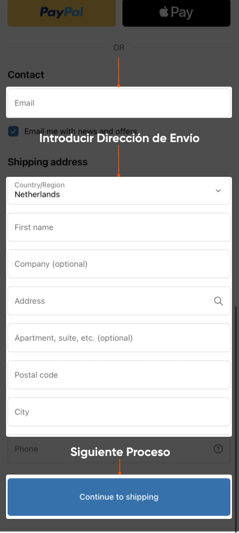 Configuraciones de la información del cliente
